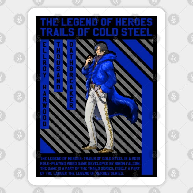 Ellroy Harwood | Trails Of Cold Steel Sticker by GuruBoyAmanah